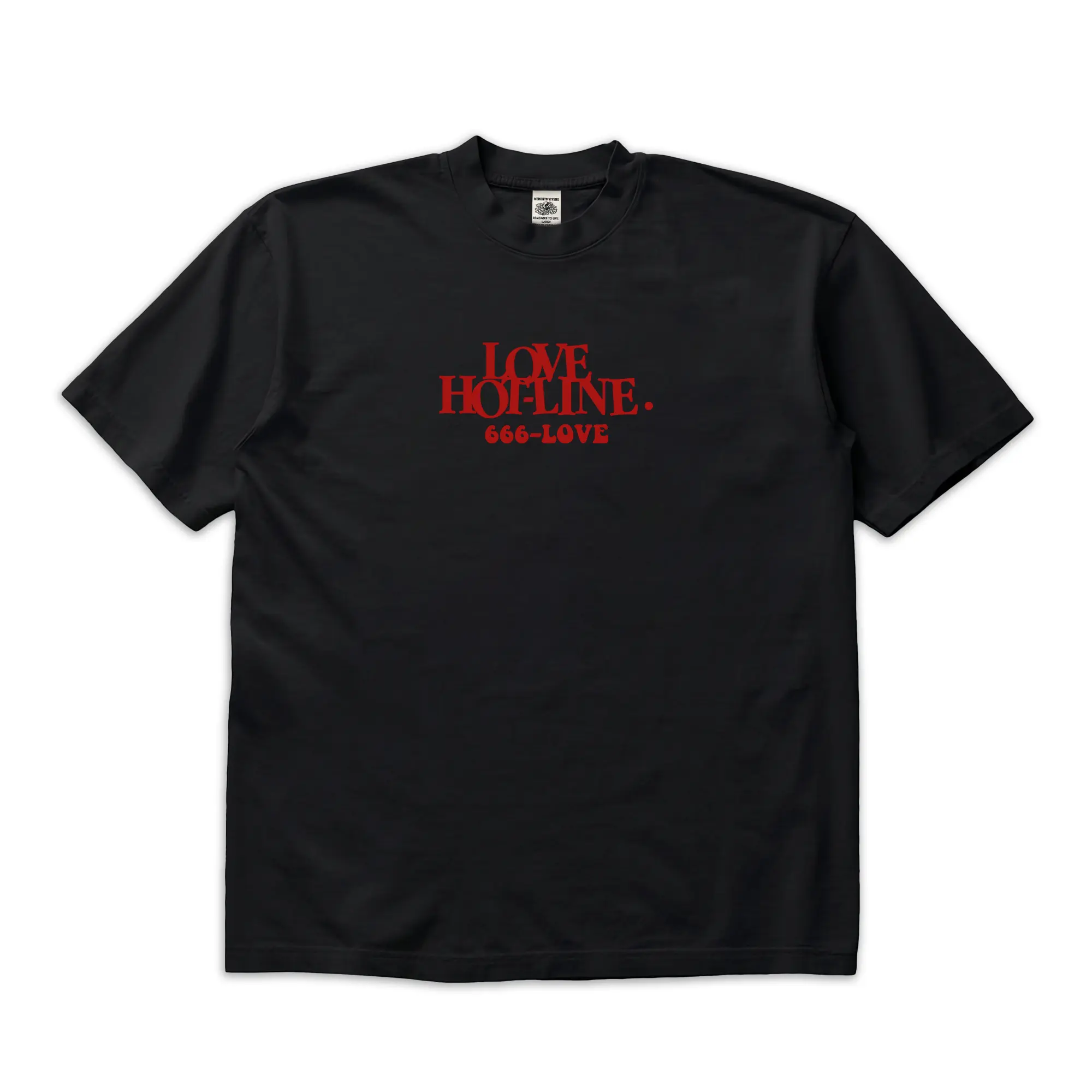 Love Hot-line T-Shirt Black - Image 2